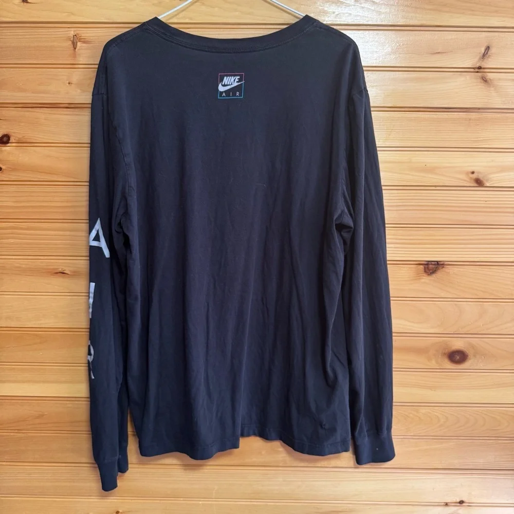 Nike Air Black and Blue Long Sleeve Tee Large